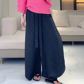 HEYFANCYSTYLE Chic Pleated High-Waisted Palazzo Pants - Designer Collection